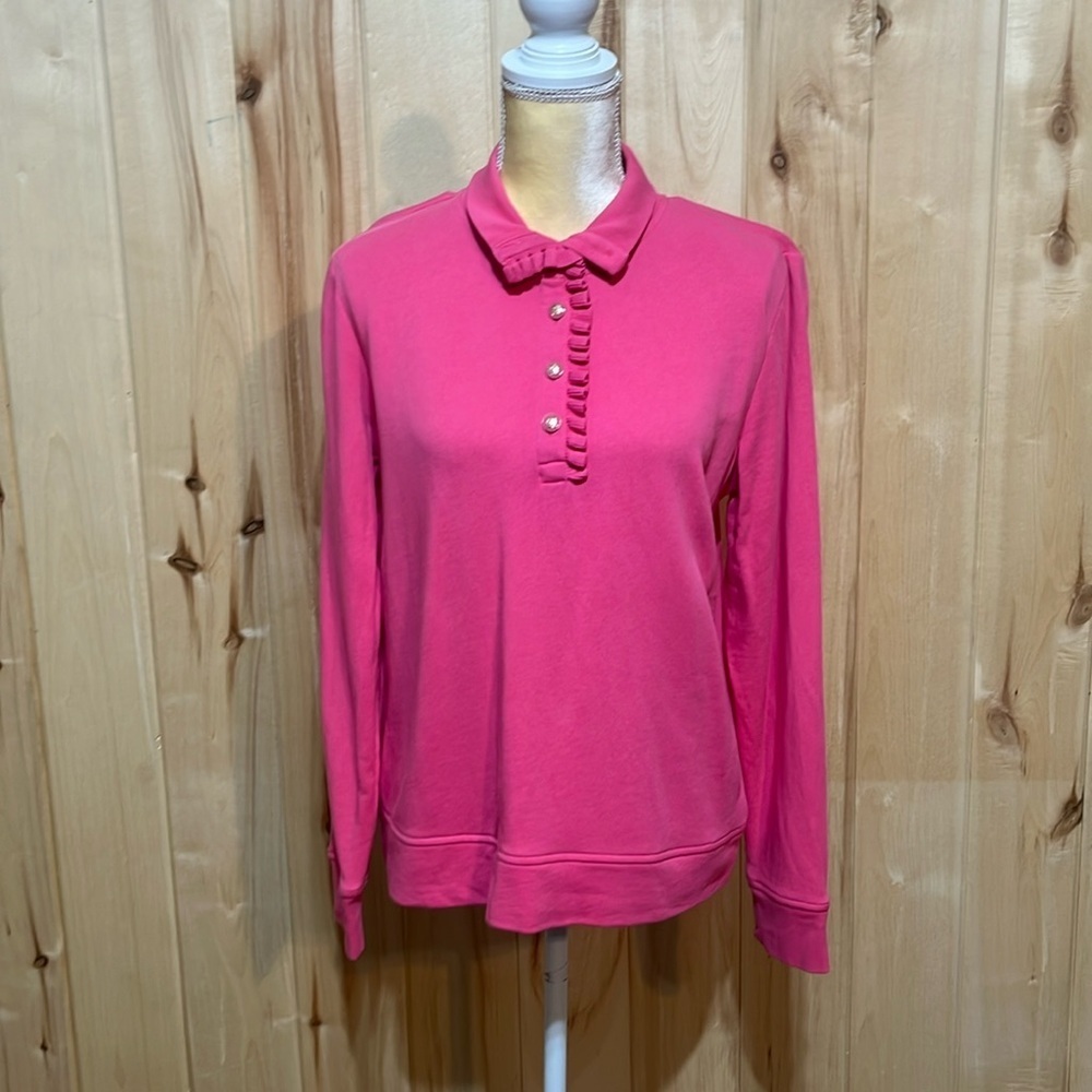 Talbots Ruffle Placket Mockneck Pullover Sweater … - image 3
